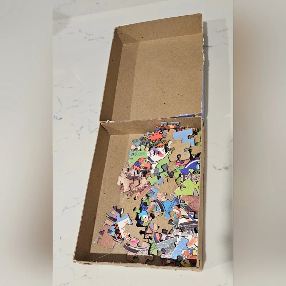 Vintage 1984 Looney Tunes Dirt Bike Derby 100 Piece Puzzle Golden Complete